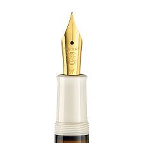 Penna stilografica Pelikan M400 con raccordi e Clip in acciaio inossidabile  placcato oro, pennino in oro 14k, meccanismo di riempimento del pistone,  alta qualità - AliExpress